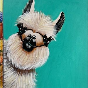 Alpaca Canvas painting